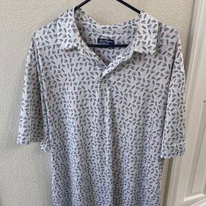 Hogan Men's Polo with Teal and White Design